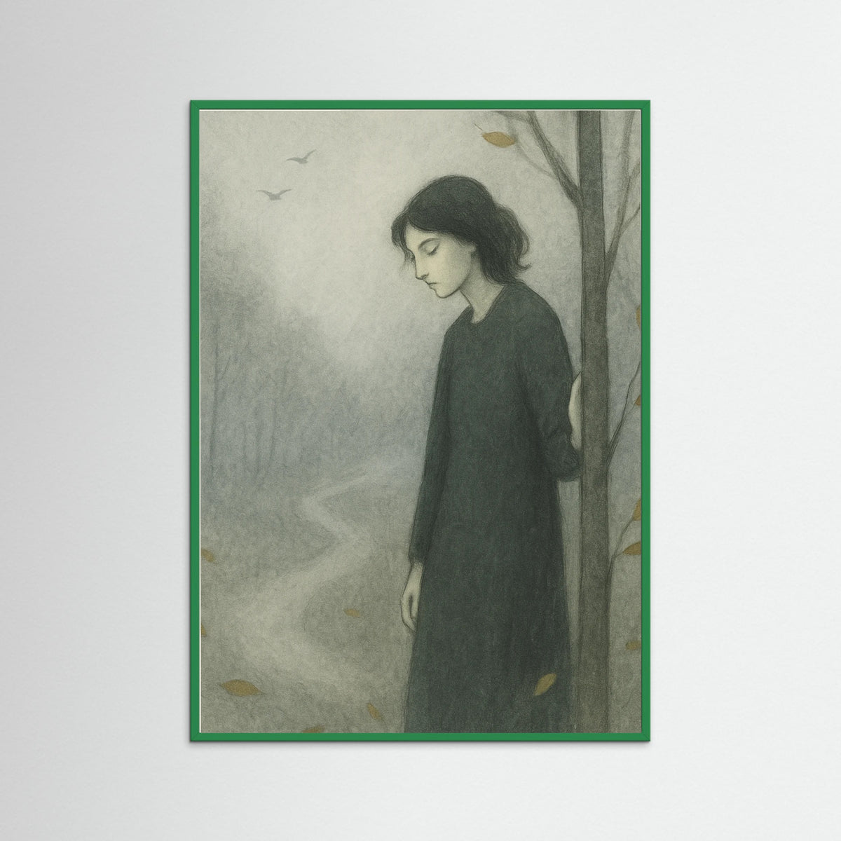 Green Wood Serene Ponder