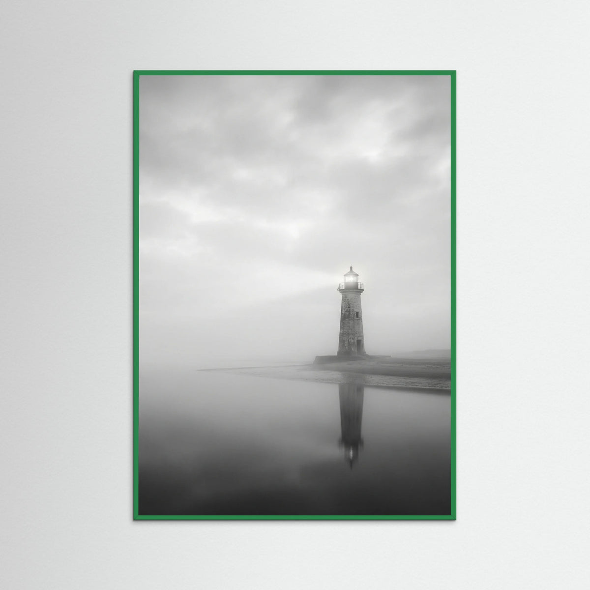 Green Wood Serene Reflection