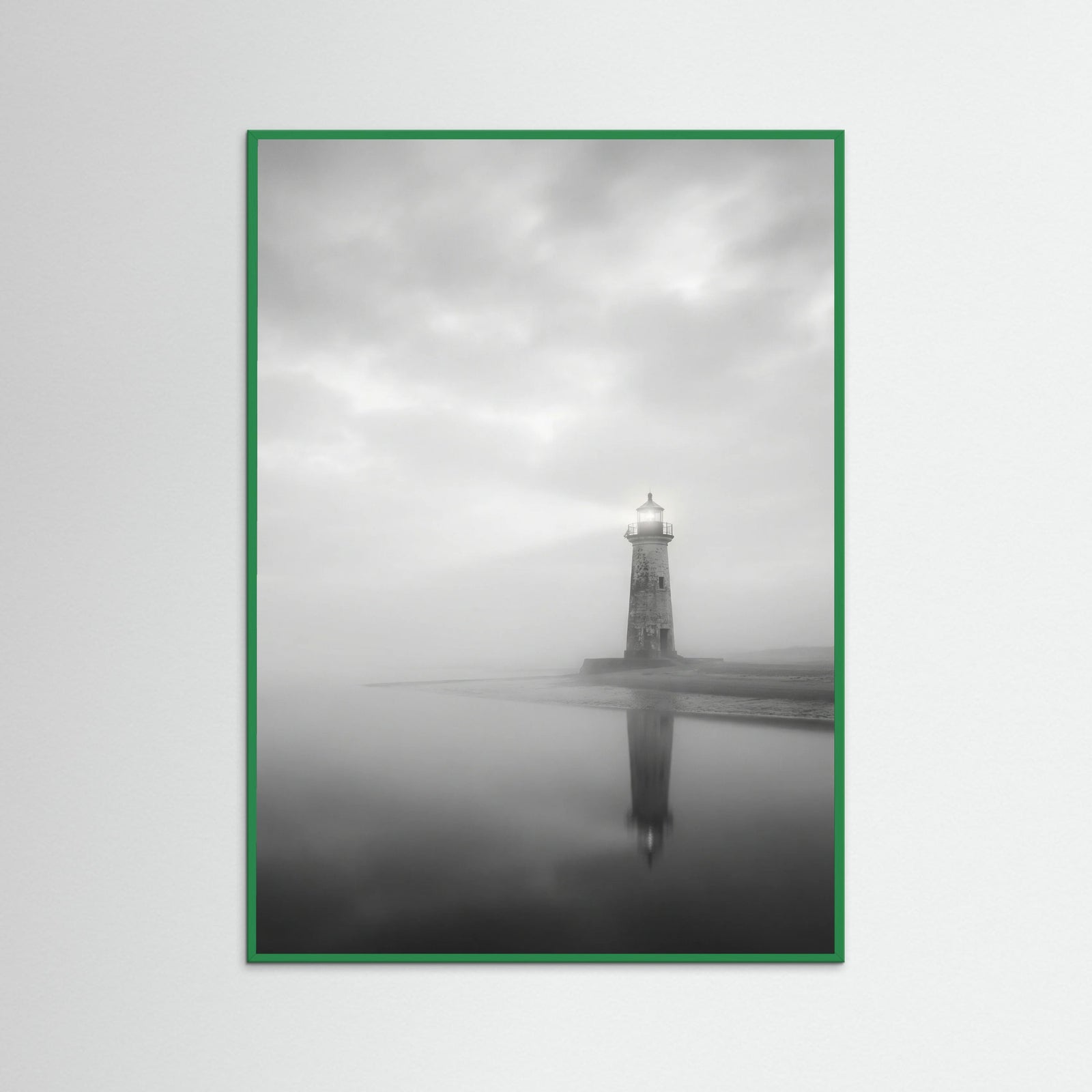 Green Wood Serene Reflection