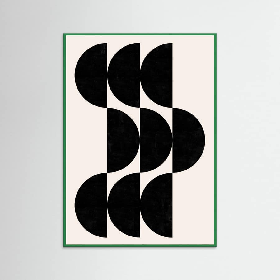 Green Wood Shape By Cats and Dotz 30 X 42 Inches Textured Black Poster