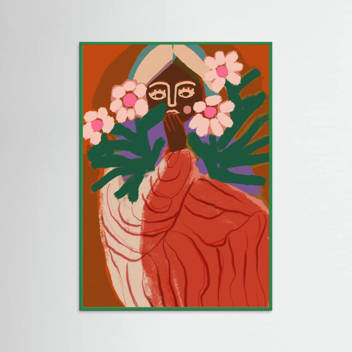 Shy Flower Girl Poster – poster och konsttryck