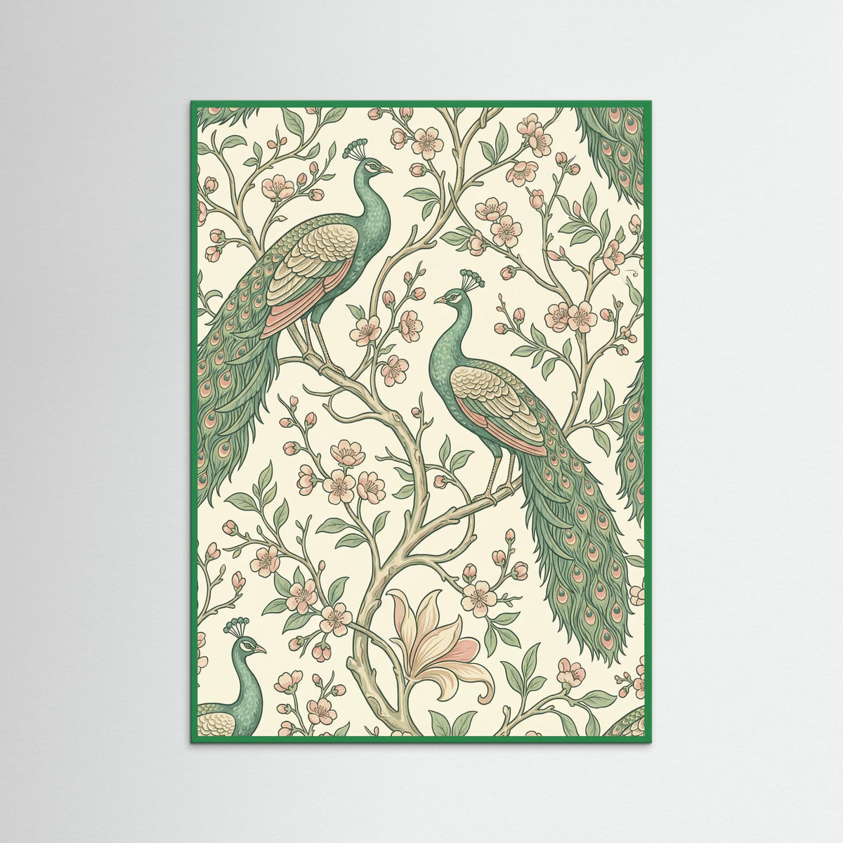 Green Wood Silver Sky Vines