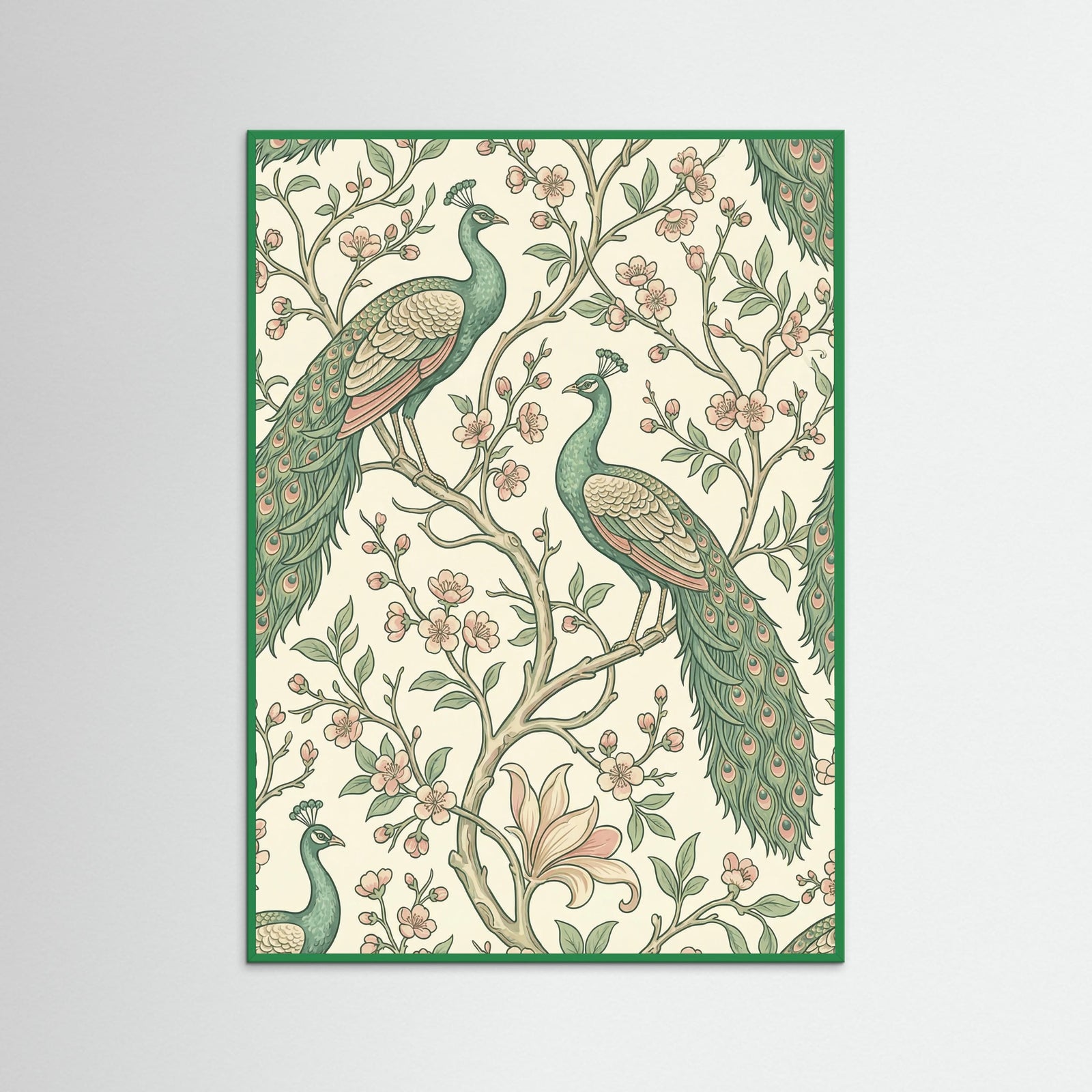 Green Wood Silver Sky Vines