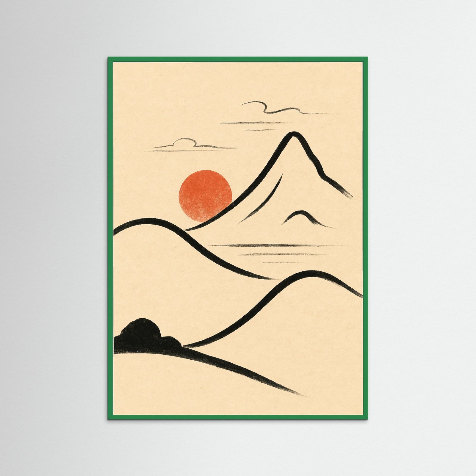 Green Wood Sketch Elegance