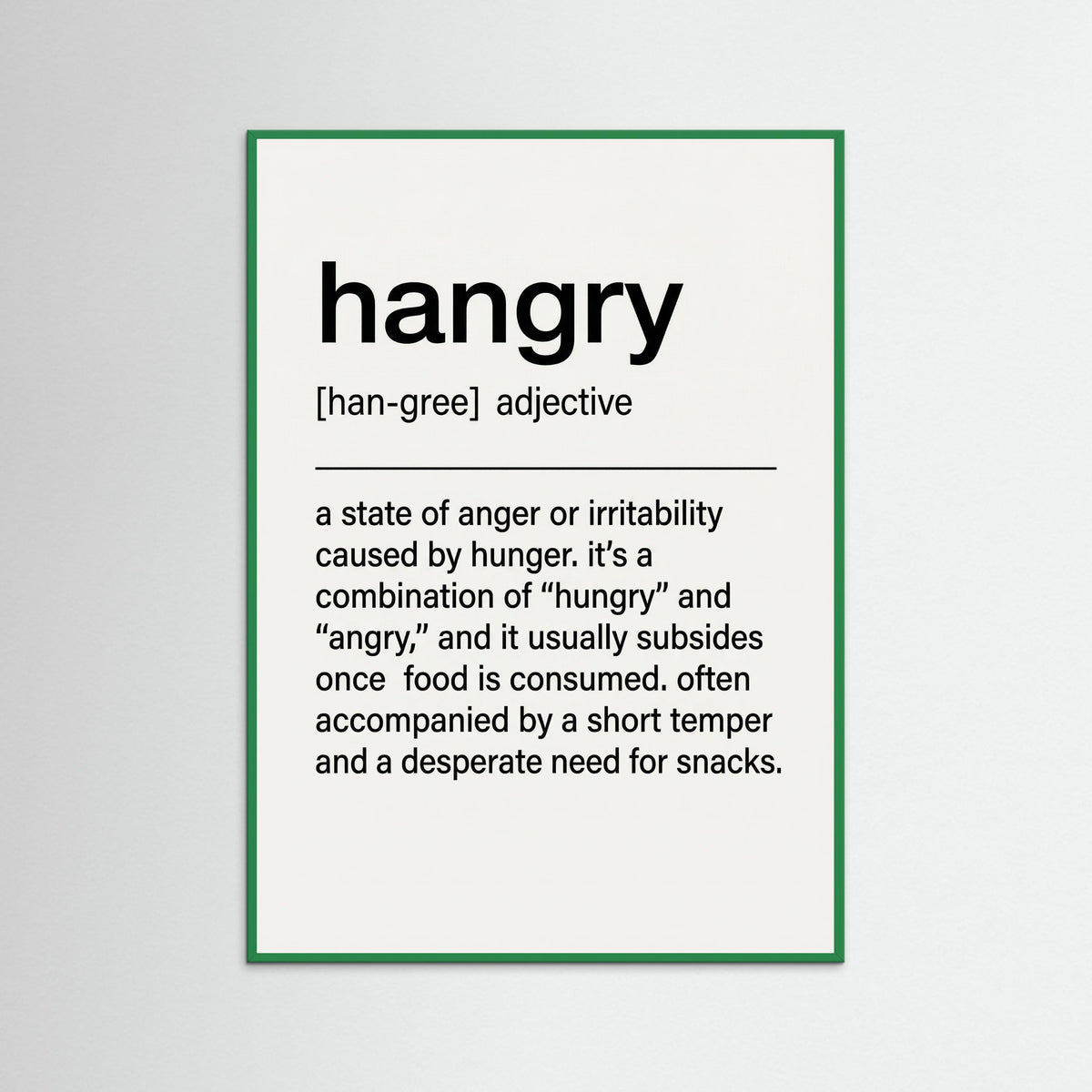 Green Wood Snack Definition