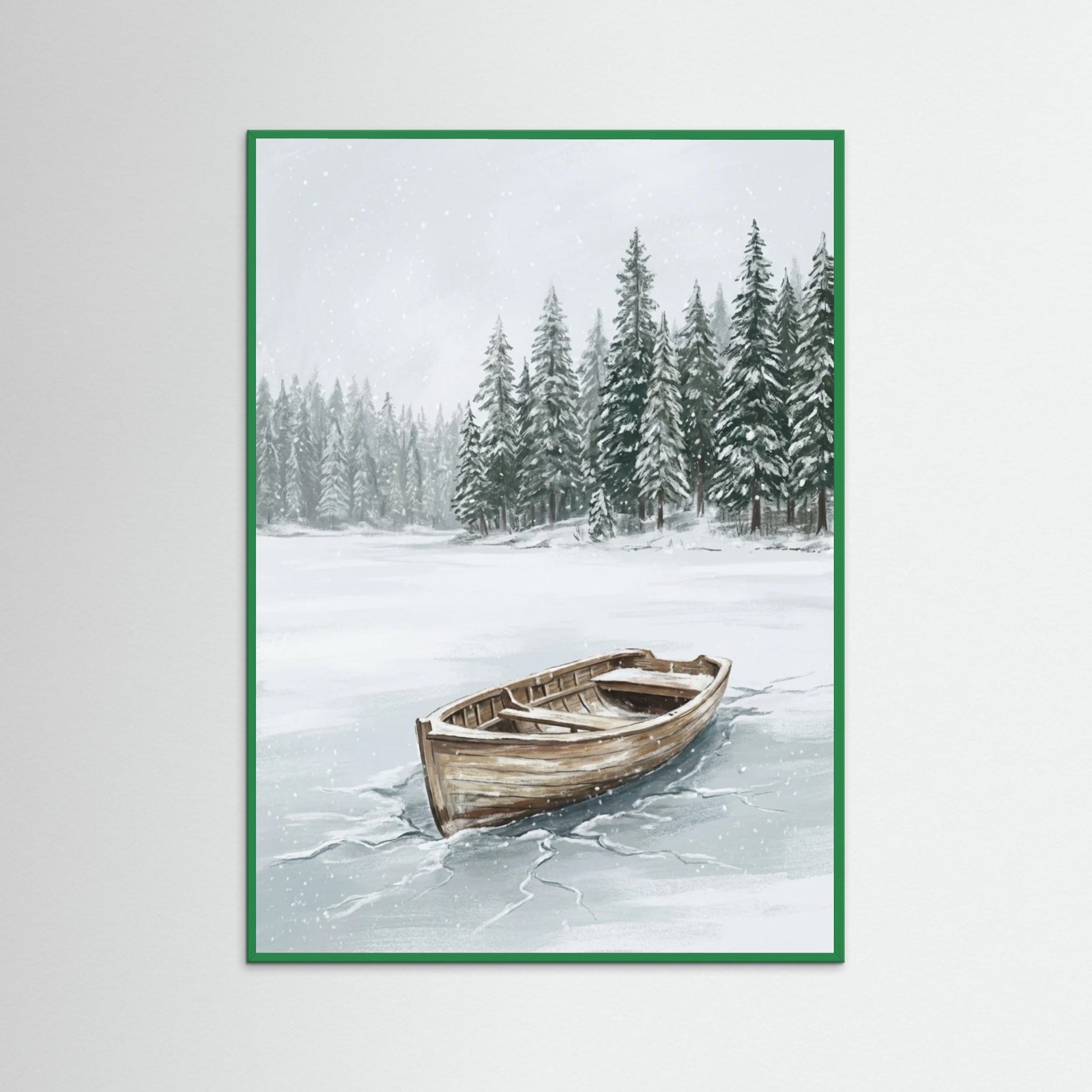 Green Wood Snowy Retreat