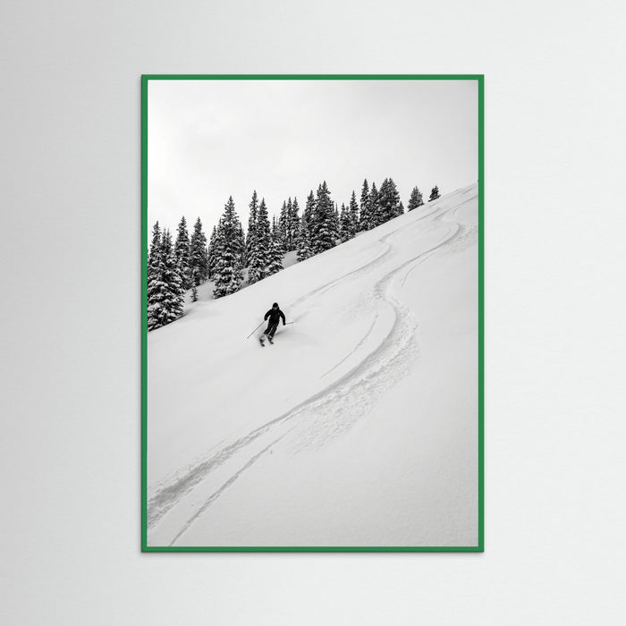 Green Wood Snowy Serenity