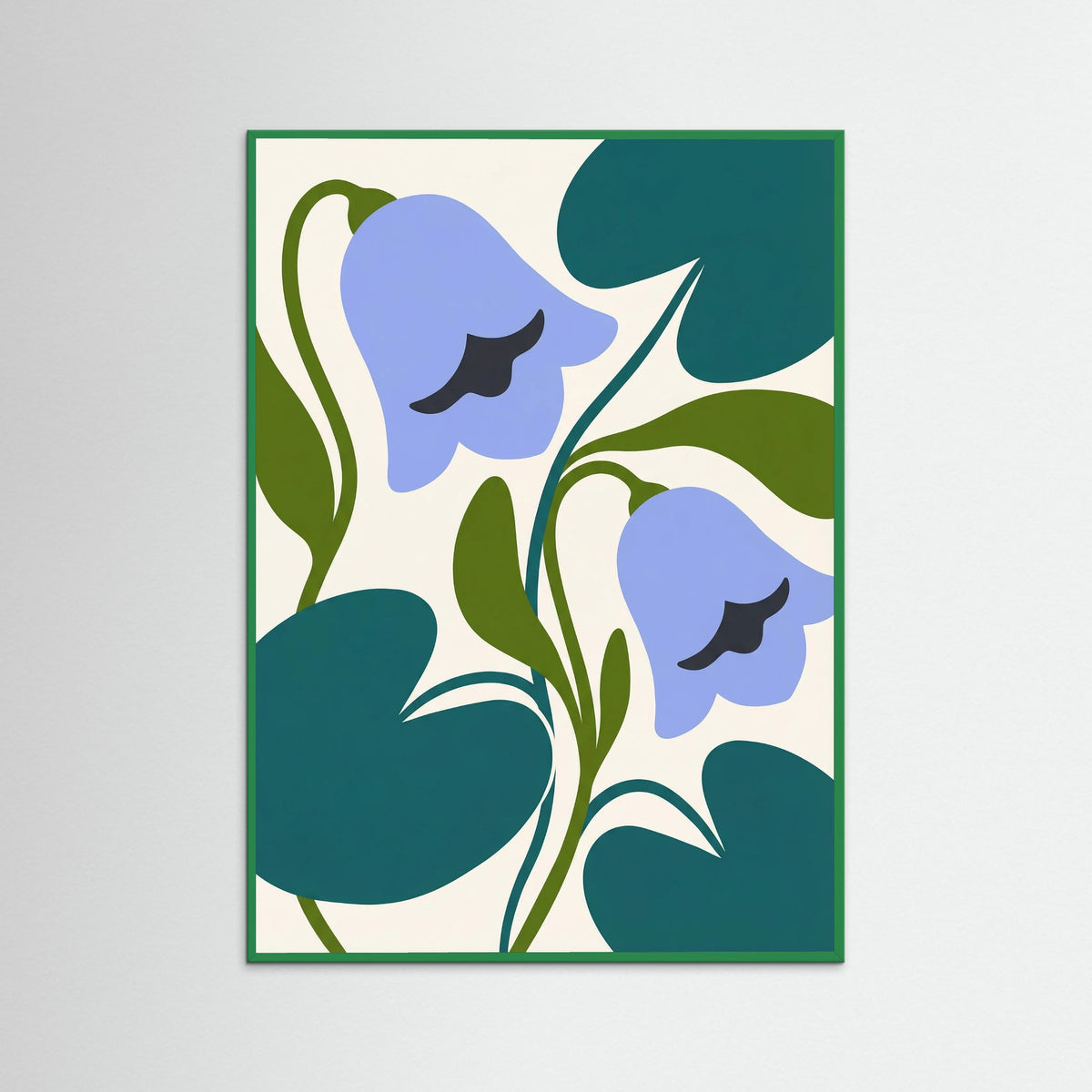 Green Wood Soft Floral Medley