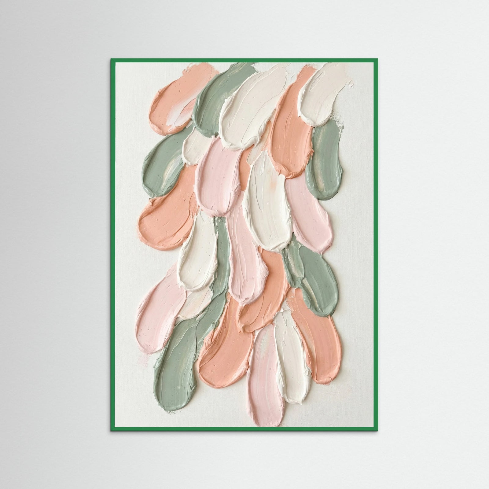 Green Wood Soft Impasto Blooms