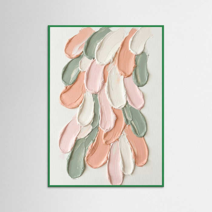 Green Wood Soft Impasto Blooms
