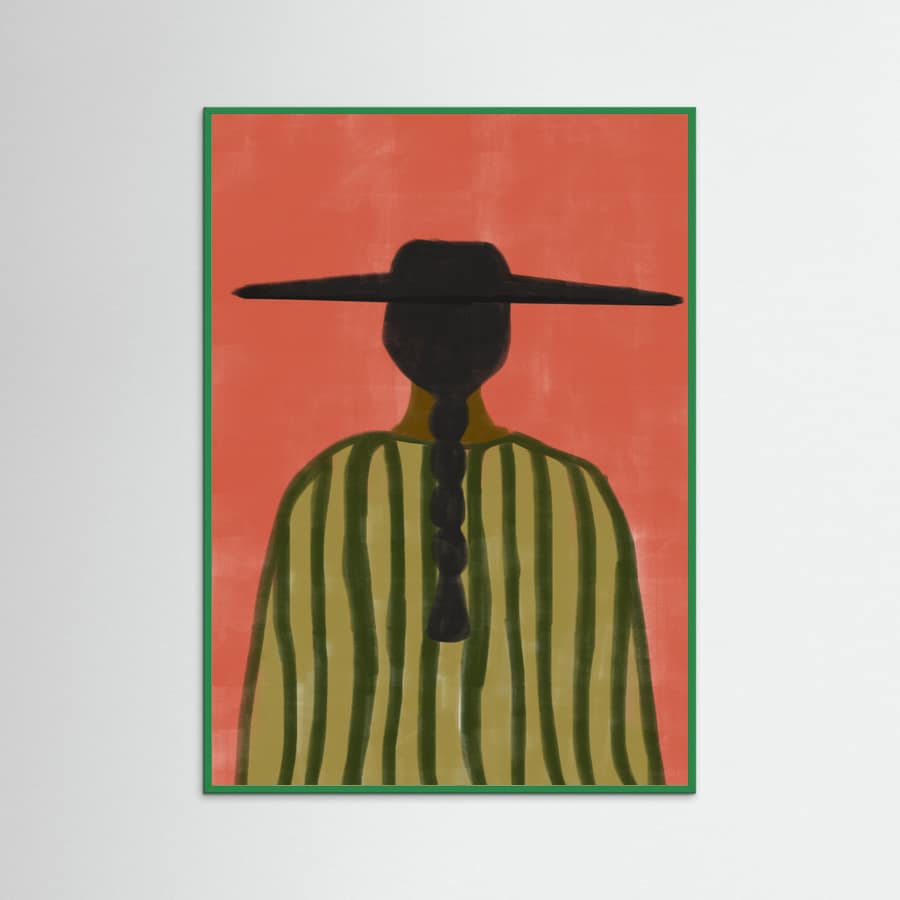 Green Wood Southwester Woman No.2 Poster