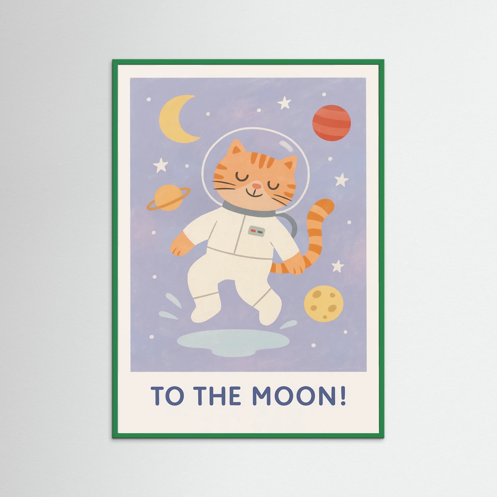 Green Wood Space Cat