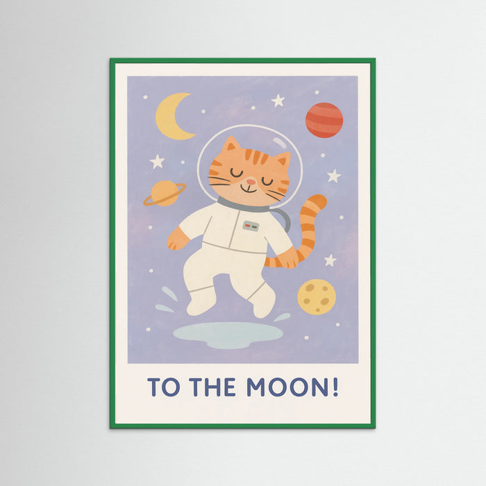 Green Wood Space Cat