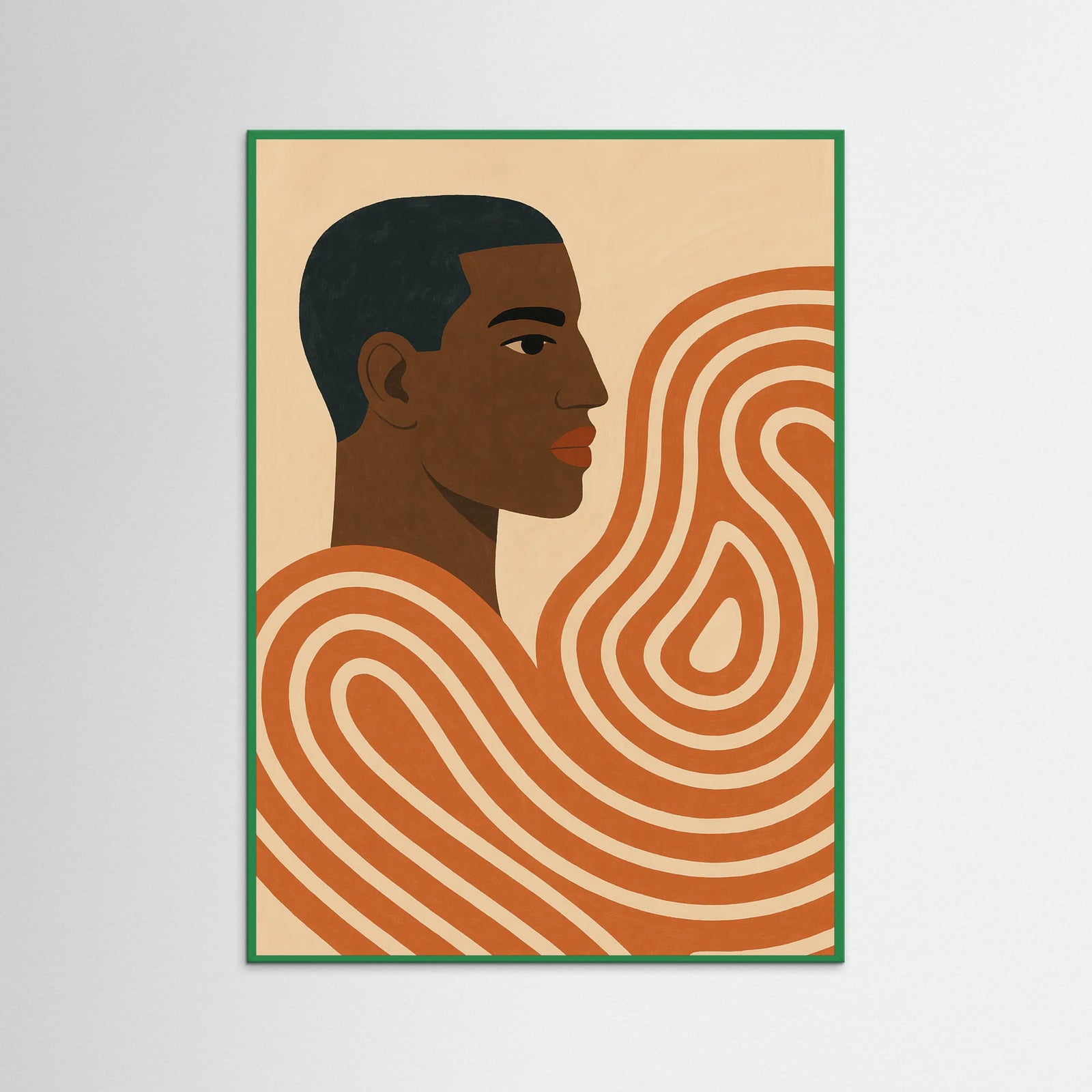 Green Wood Spiral Elegance