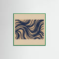 Green Wood Square Abstract Currents