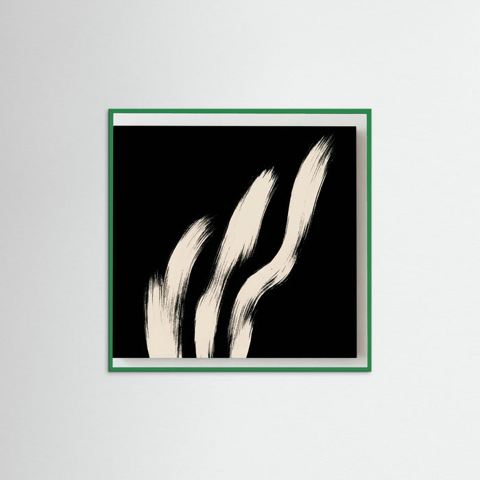 Green Wood Square Abstract Drift