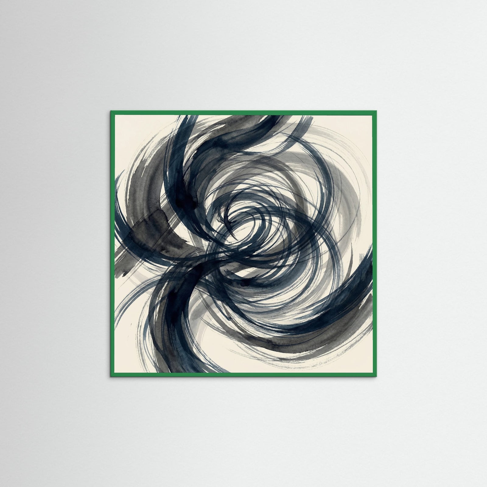 Green Wood Square Abstract Structure