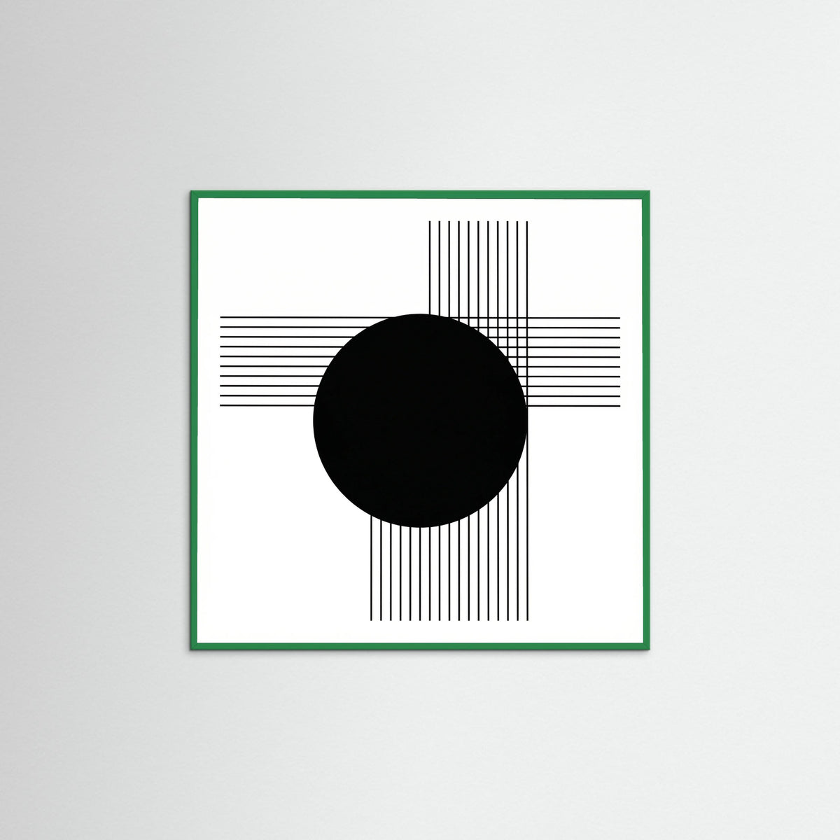 Green Wood Square Art Print Beige