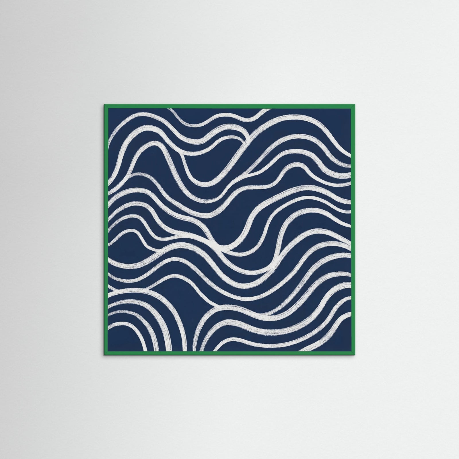 Green Wood Square Blue Contours