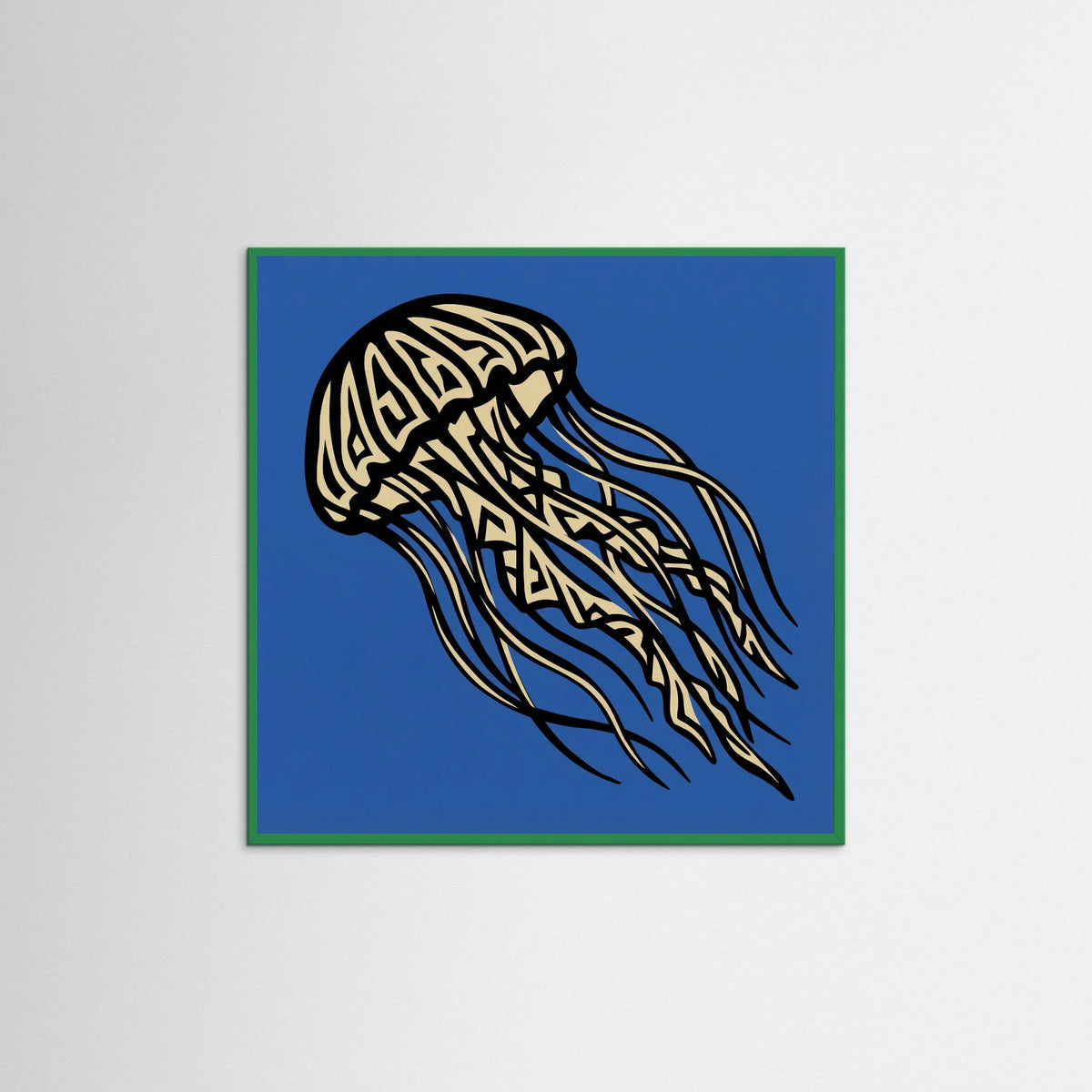 Green Wood Square Coastal Crustacean