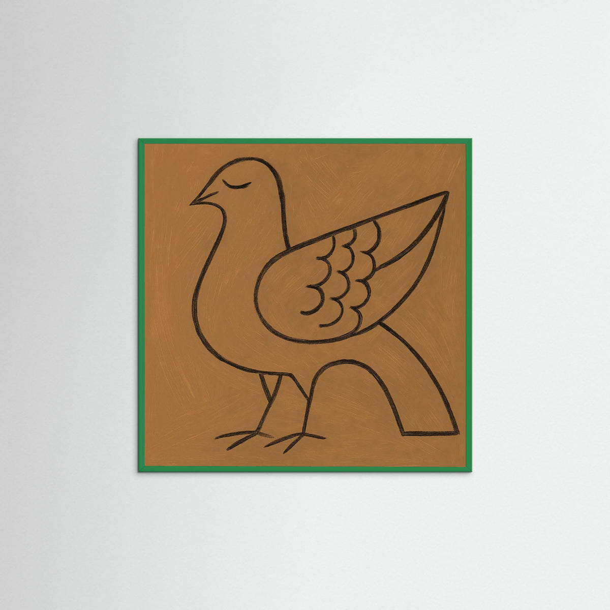 Green Wood Square Contour Poetry