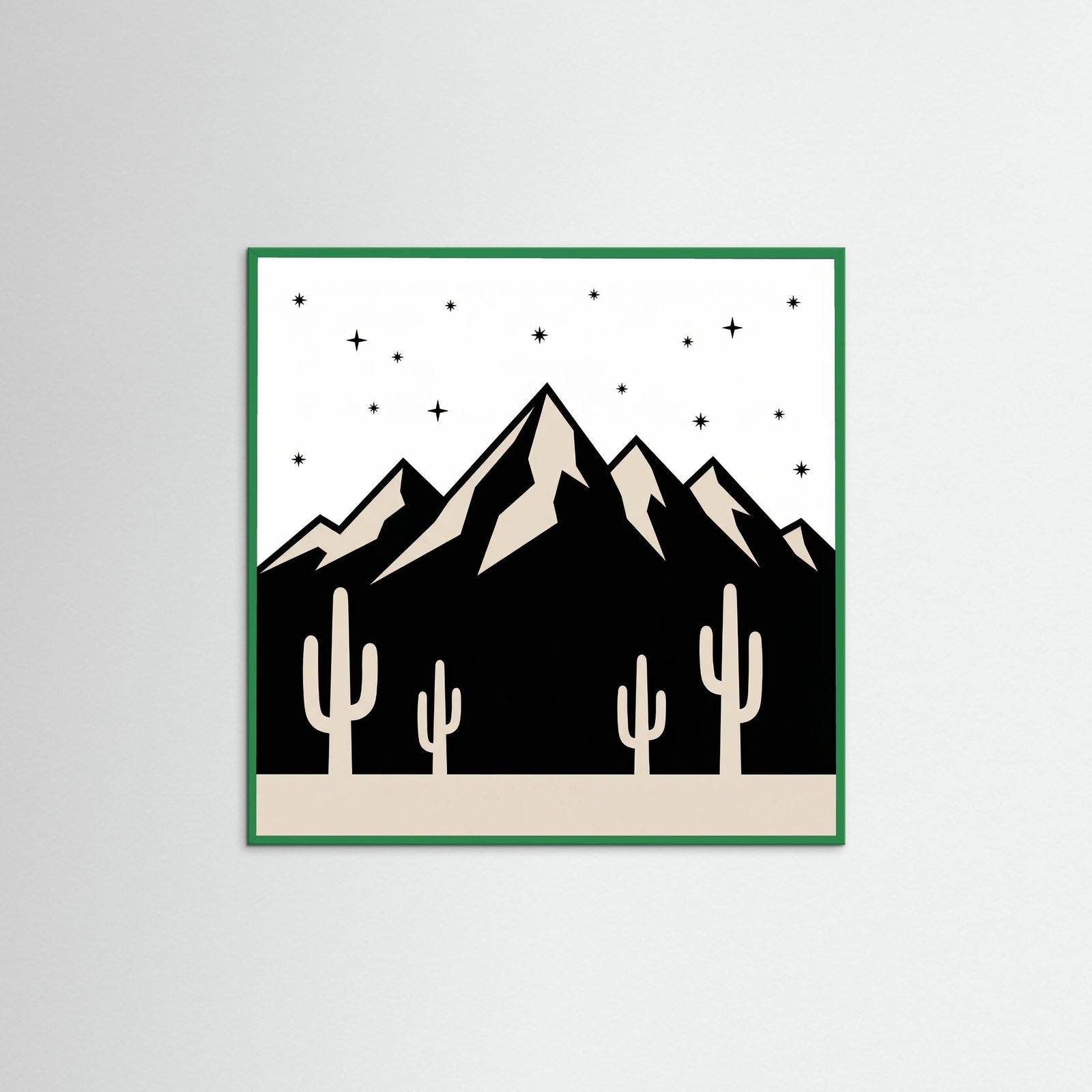 Green Wood Square Desert Night Vision