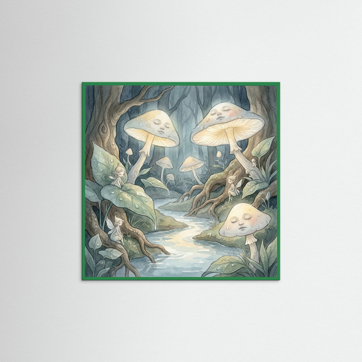 Green Wood Square Dream Blooms