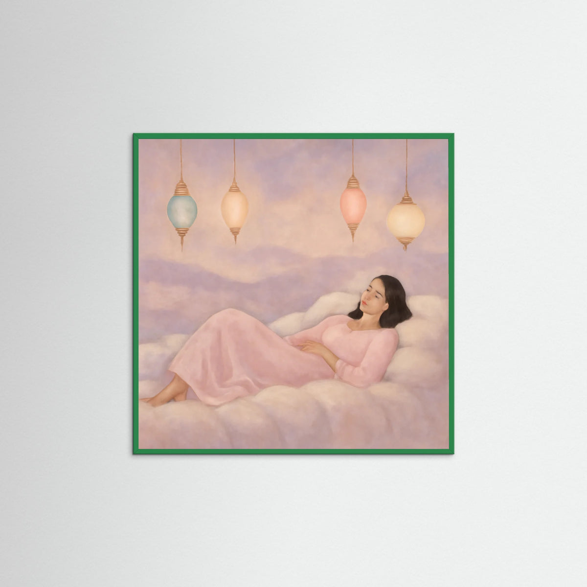 Green Wood Square Dreamy Repose