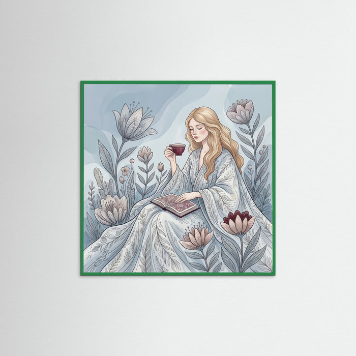 Green Wood Square Elegant Reverie