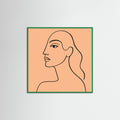 Green Wood Square Elegant Silhouette