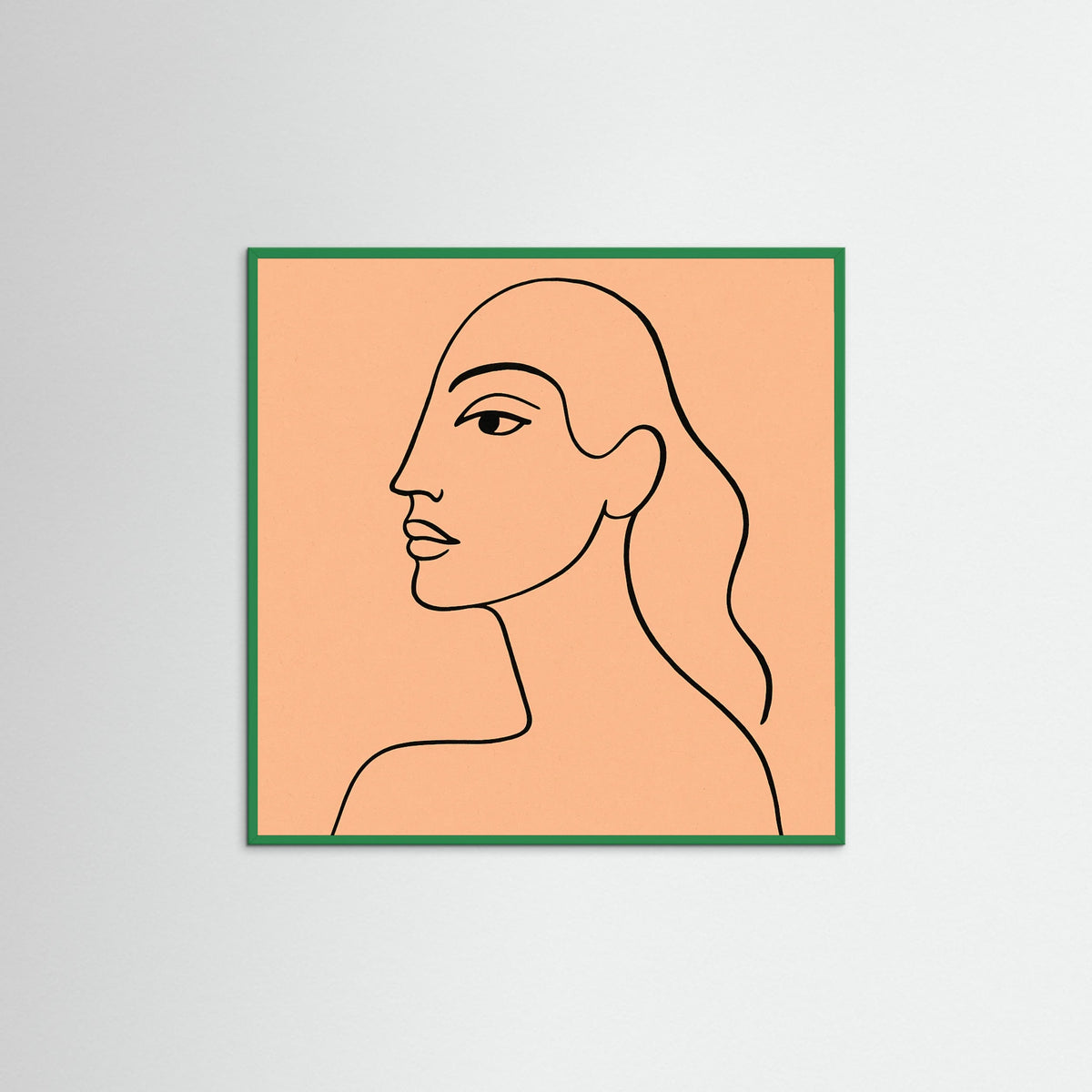 Green Wood Square Elegant Silhouette