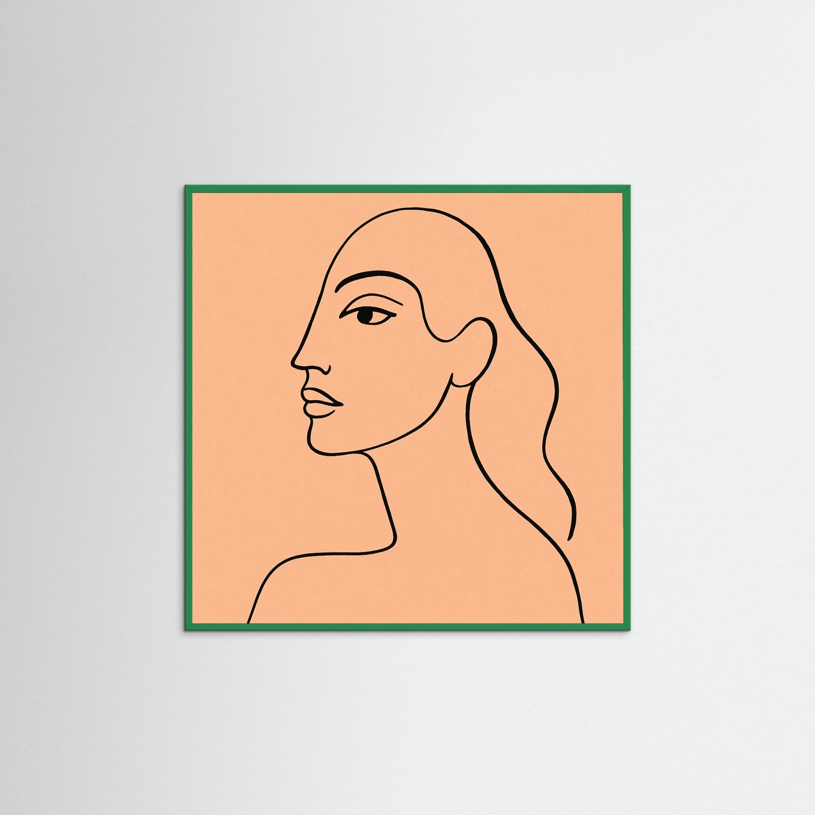 Green Wood Square Elegant Silhouette