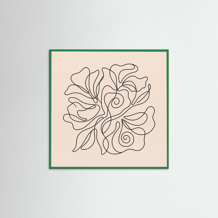 Green Wood Square Flowing Contour