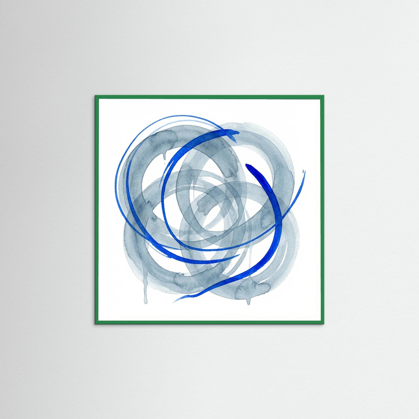 Green Wood Square Fluid Blue Embrace