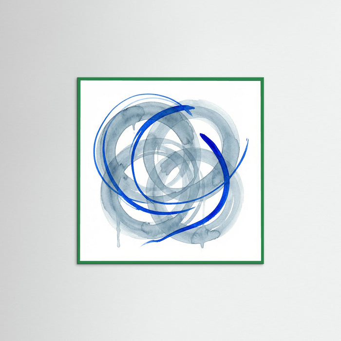 Green Wood Square Fluid Blue Embrace