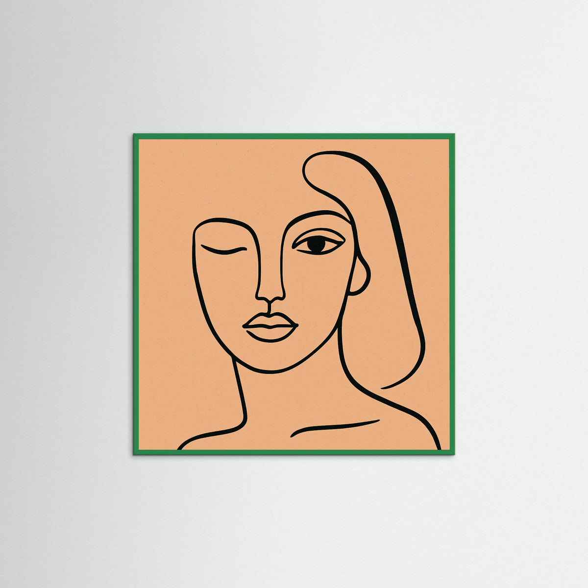 Green Wood Square Fluid Face