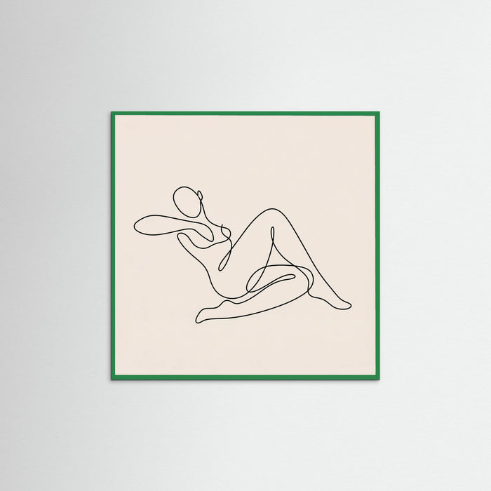 Green Wood Square Fluid Lines