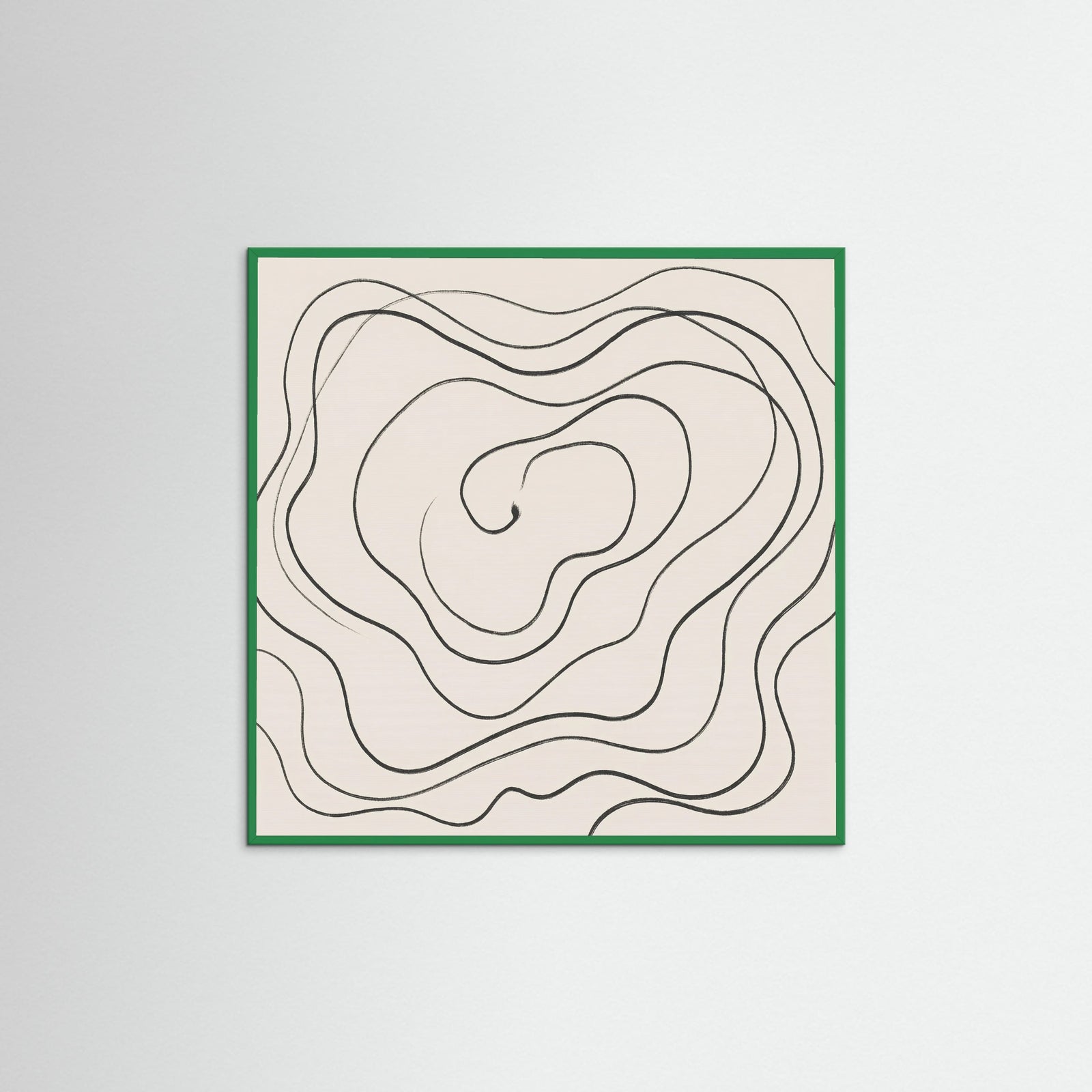 Green Wood Square Fluid Traces