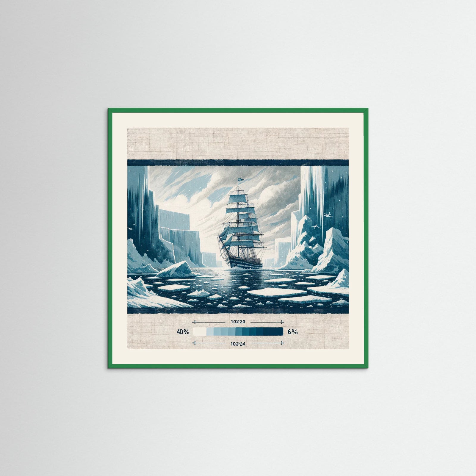 Green Wood Square Frosted Voyage