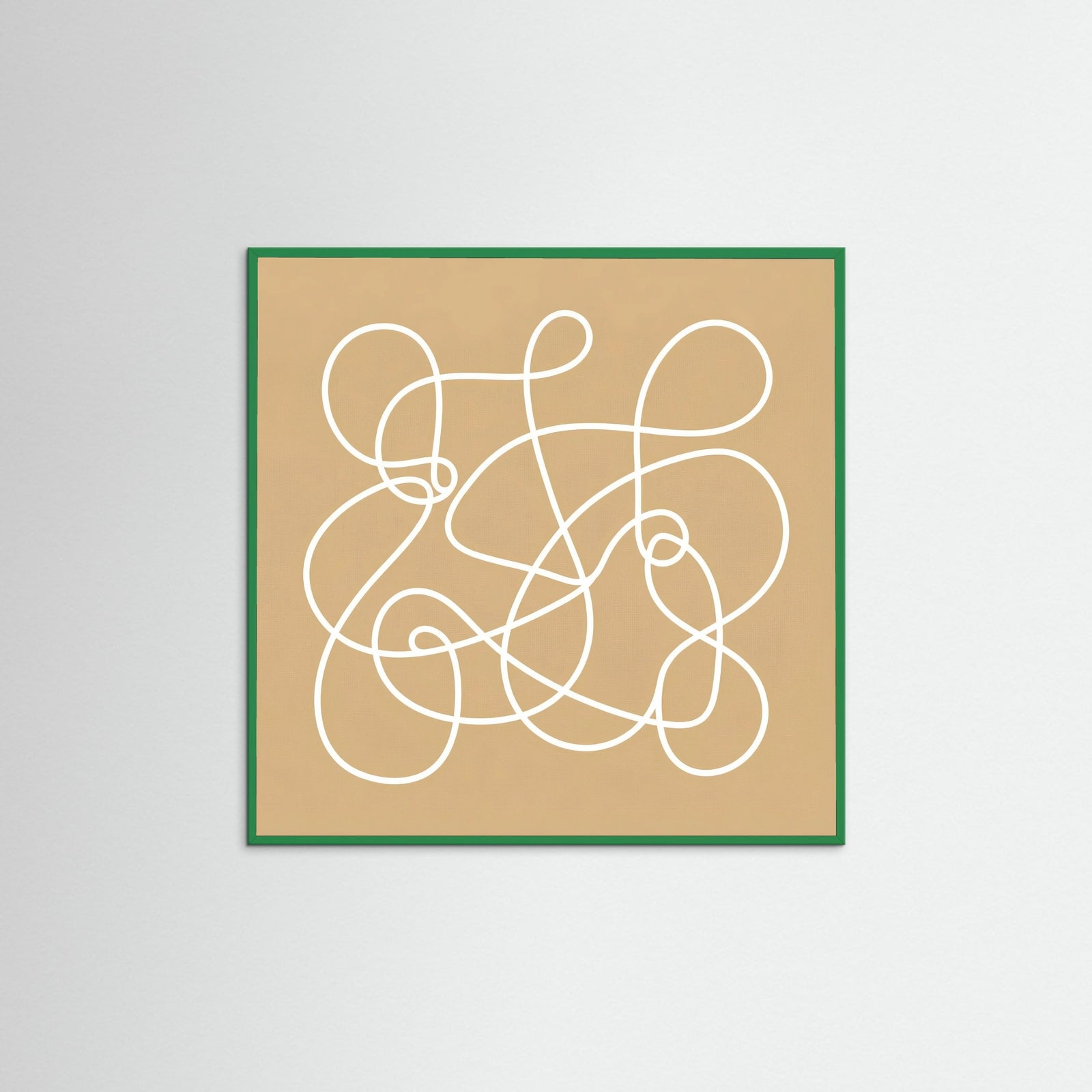 Green Wood Square Golden Glyphs