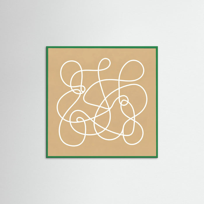 Green Wood Square Golden Glyphs