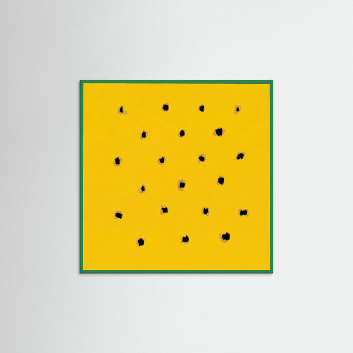 Green Wood Square Golden Speckles
