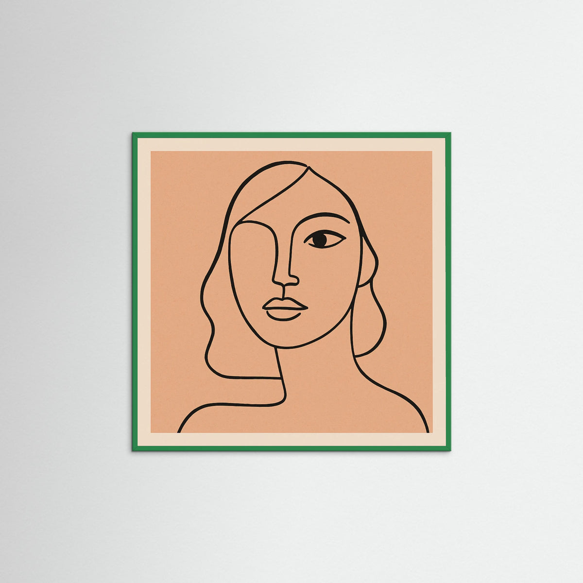 Green Wood Square Linear Grace