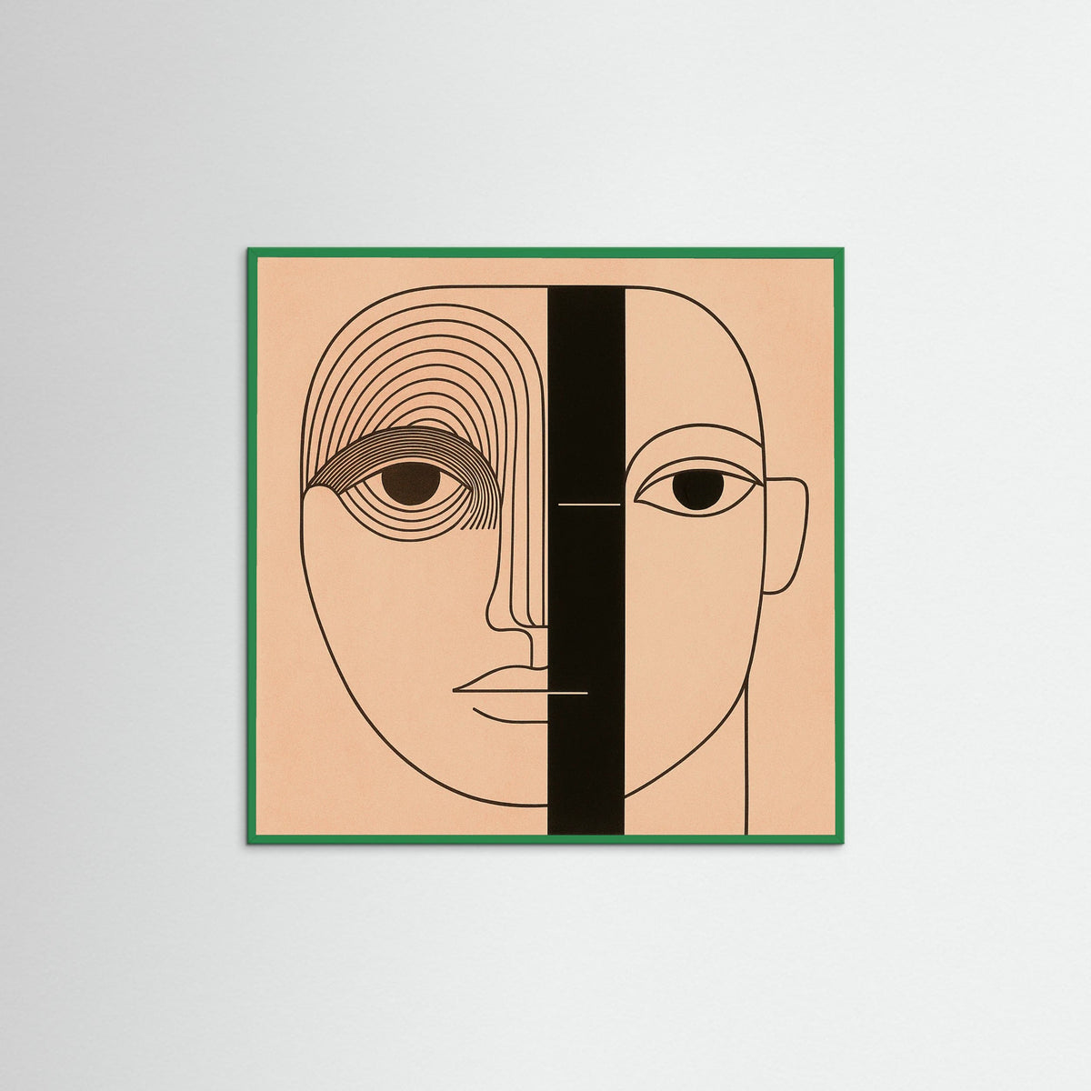 Green Wood Square Linear Vision