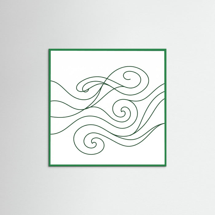 Green Wood Square Midnight Flow