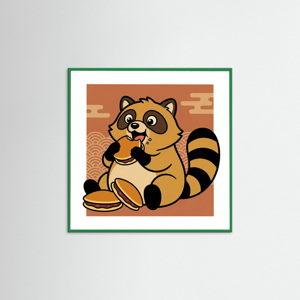 Green Wood Square Midnight Ramen Cat