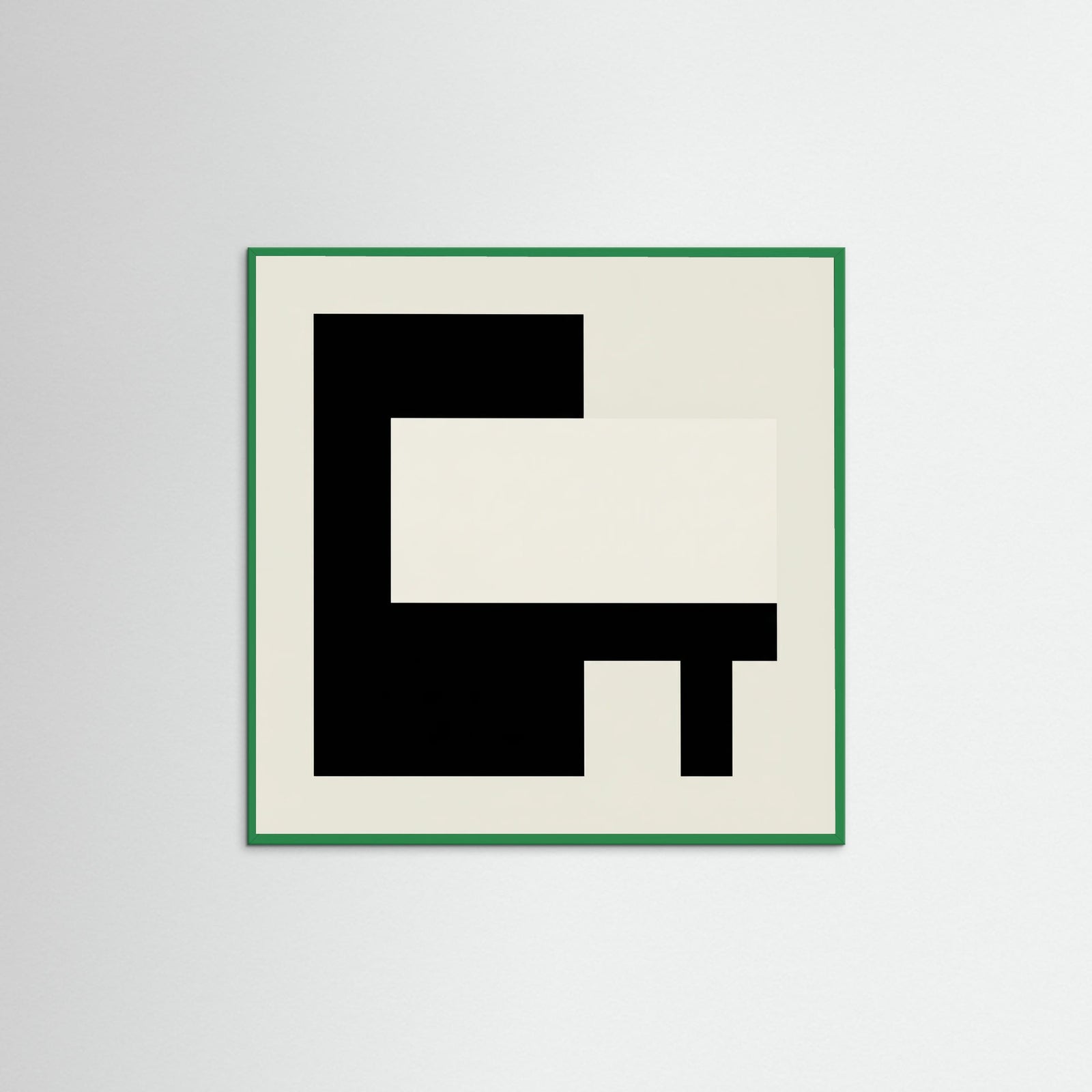 Green Wood Square Monochrome Balance