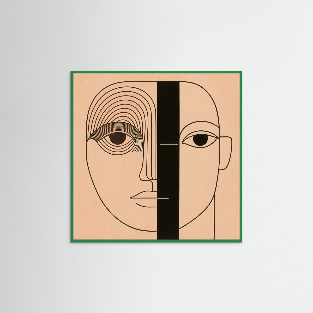 Green Wood Square Monochrome Mystic