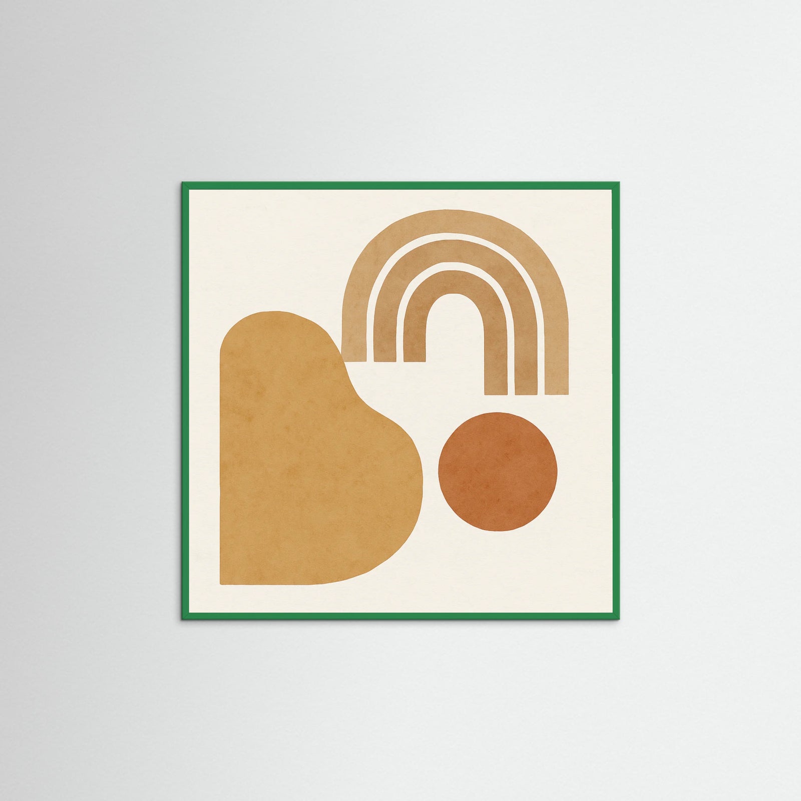 Green Wood Square Natural Waves