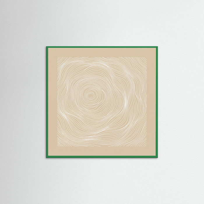 Green Wood Square Organic Echoes